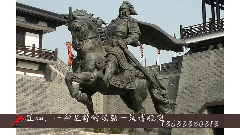 项羽人物铜雕,历史名人雕塑,传统人物雕像