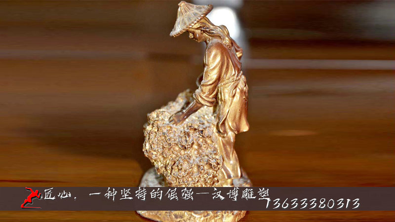 采茶雕塑,茶文化雕像,艺术雕塑