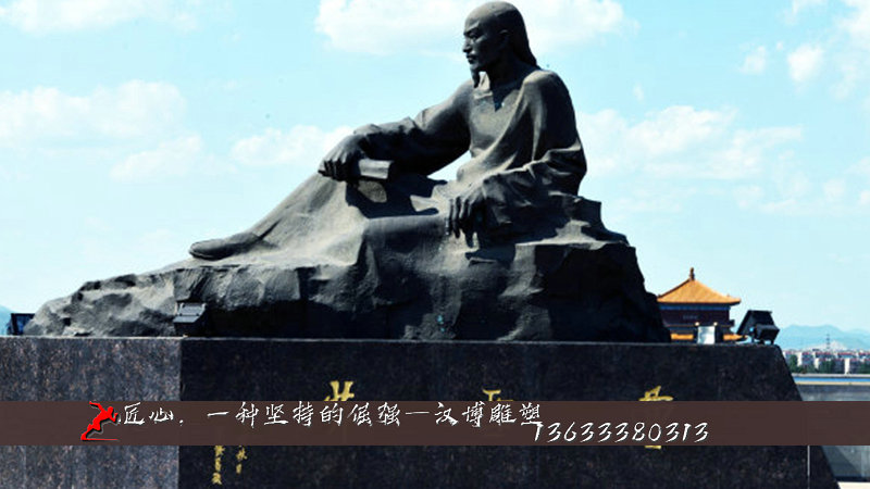 曹雪芹雕像,历史文化雕塑,户外铜雕