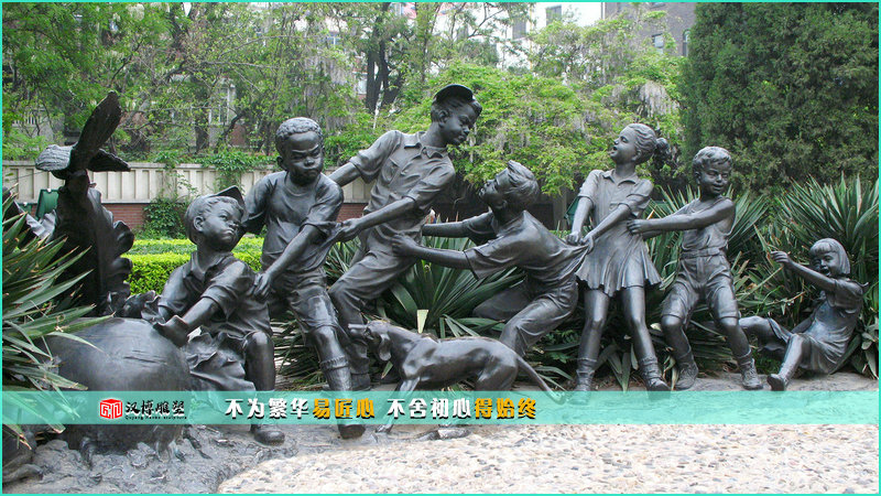 传统工艺铜雕,拔萝卜雕像,广场雕塑