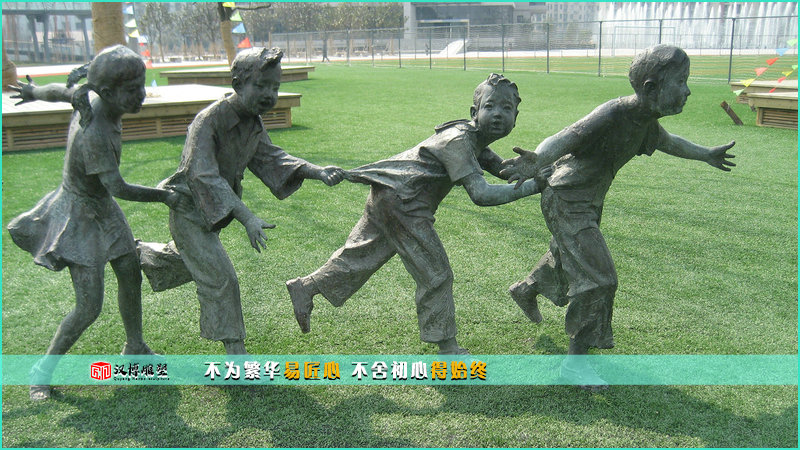 童趣主题铜雕,小孩雕像,园林雕塑