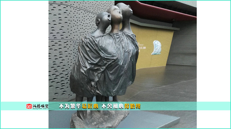 大型人物铜雕,小孩雕像,唱歌雕塑