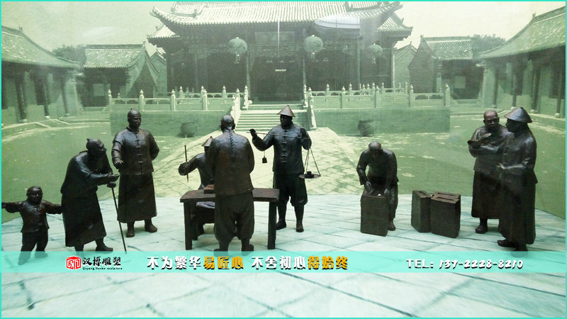 古人物铜雕,买卖人物雕像,景观雕塑