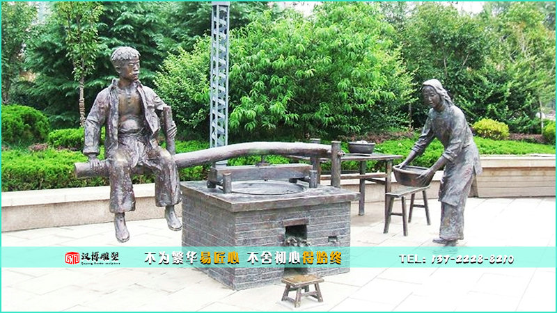 民间生活铜雕,人物雕像定制,广场雕塑