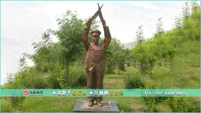 户外铜雕,指挥员雕像,铸铜雕塑