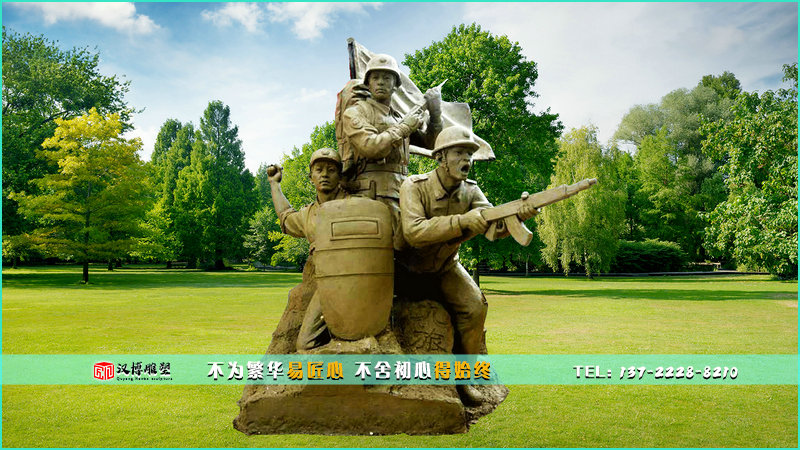 现代工艺铜雕,战斗雕像,历史文化雕塑