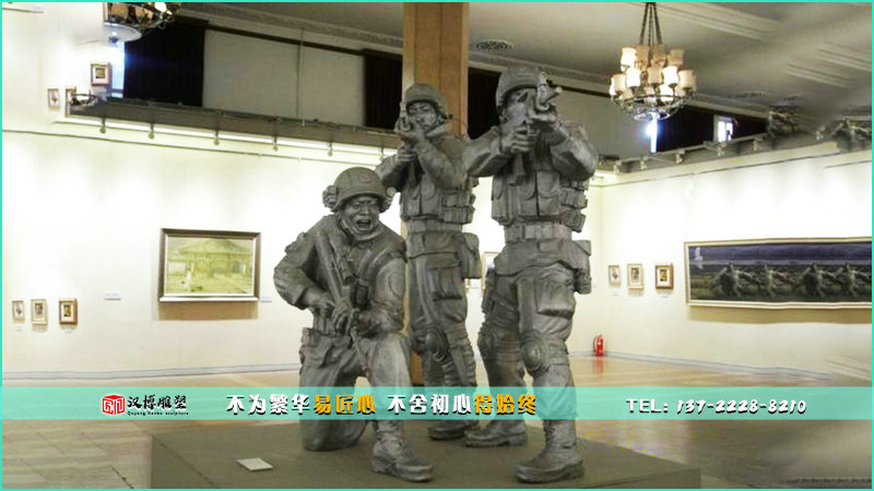 大型铜雕,射击雕像,文化艺术雕塑