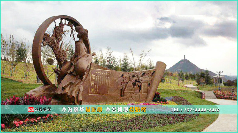 传统工艺铜雕,美女雕像,户外雕塑