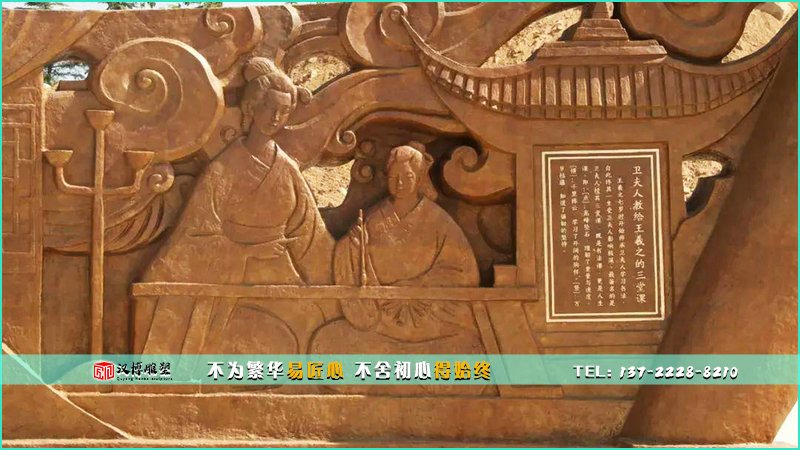 古人物铜雕,写字雕像,文化艺术雕塑