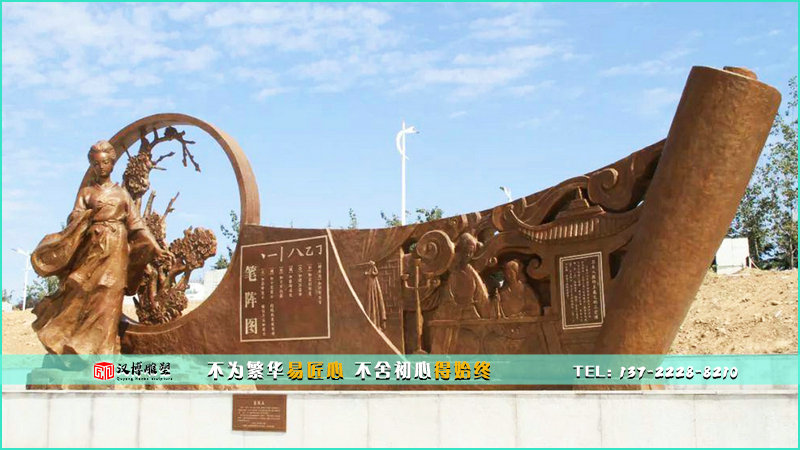 美女铜雕,铸铜雕像,步行街雕塑