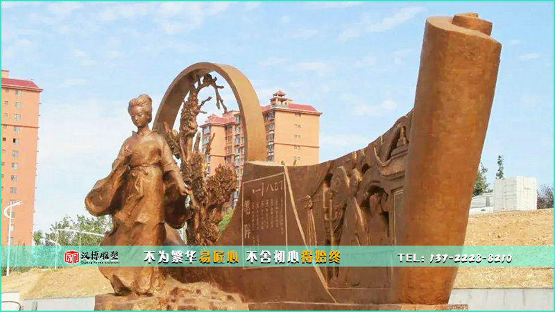 城市铜雕,古人物雕像,铸铜雕塑